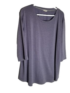 Jane And Delancey Top Women's Size 2X Light Purple Knit 3/4 Sleeve